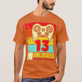 Level 13 Unlocked 13th Video Birthday Gift (62) T-Shirt