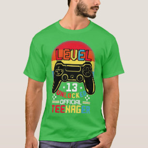 Level 13 Unlocked  13th Video  Birthday Gift  (69) T-Shirt