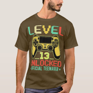 Level 13 Unlocked  13th Video  Birthday Gift  (70) T-Shirt