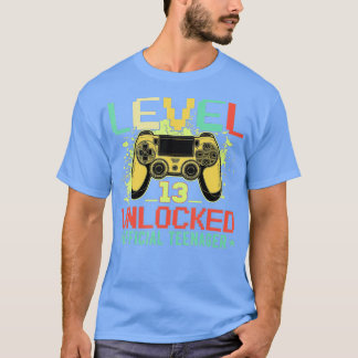 Level 13 Unlocked  13th Video  Birthday Gift  (71) T-Shirt