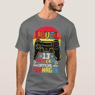Level 13 Unlocked 13th Video Birthday Gift (75) T-Shirt