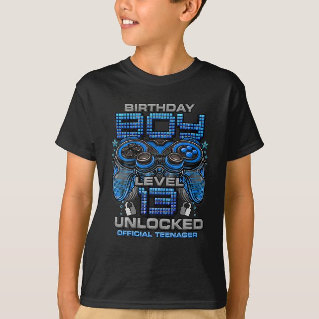 Level 13 Unlocked Awesome Since 2010 13th Birthday T-Shirt (Front)