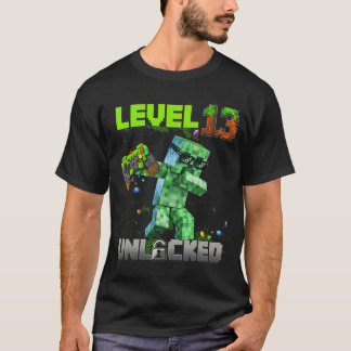 Level 13 Unlocked Birthday Boy Piel Gamer 13rd Bir T-Shirt