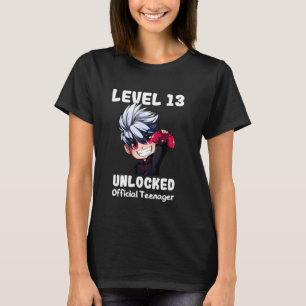 Level 13 Unlocked Birthday For 13 Year Old Boy Ga T-Shirt