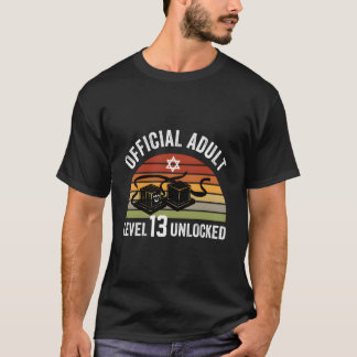 Level 13 Unlocked Official 13Th Jewish Bar Mitzvah T-Shirt