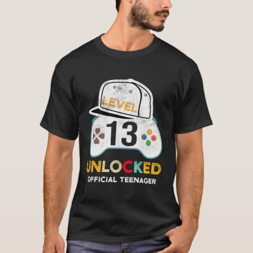 Level 13 Unlocked Official Nager 13Th Gamer T_Shirt