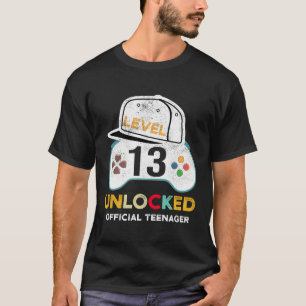 Level 13 Unlocked Official Teenager 13Th Birthday T-Shirt
