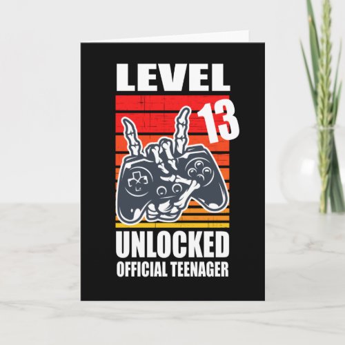 Level 13 Unlocked Official Teenager Card