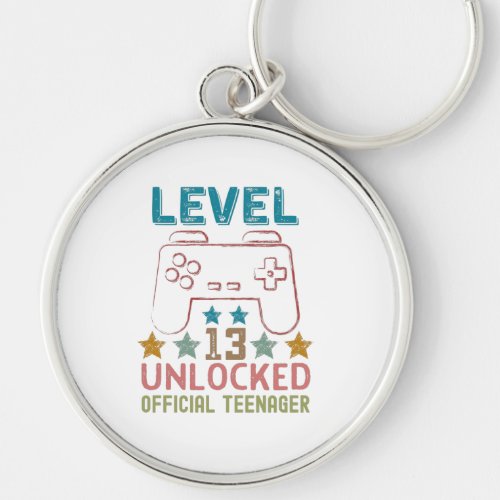 Level 13 unlocked official teenager gamers keychain