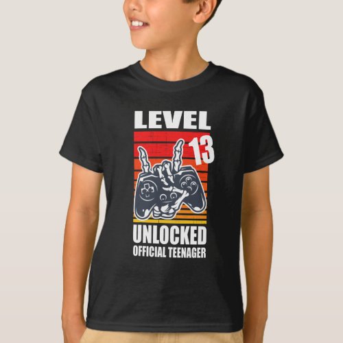 Level  13 Unlocked Official Teenager T_Shirt