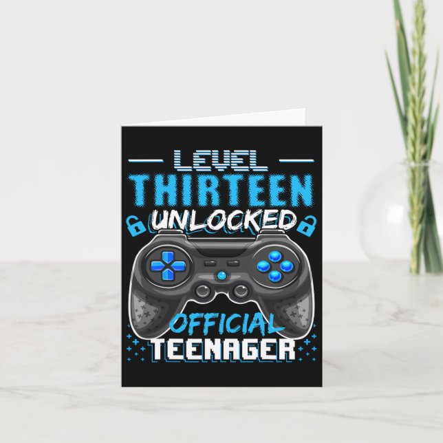 Level 13 Unlocked Official Teenager Video Game 13t Card (Front)