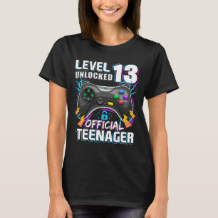 Level 13 Unlocked Official Teenager Video Game 13t T-Shirt