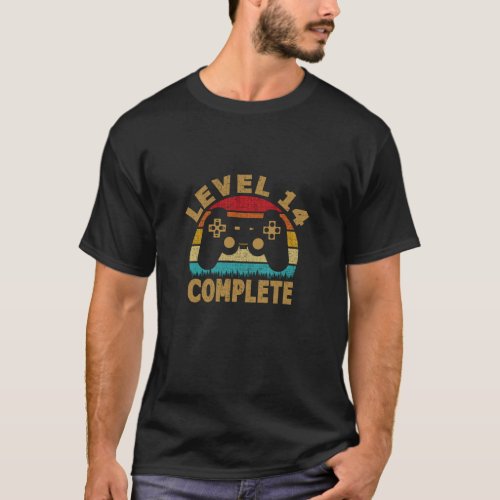Level 14 Complete 14th Anniversary Video Gamer  T_Shirt