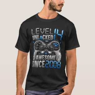 Level 14 Unlocked Awesome Since 2008 14Th Birthday T-Shirt