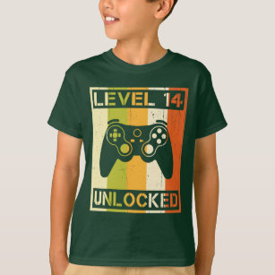 Level 14 Unlocked Gamer 14th Birthday Gift Gaming T-Shirt
