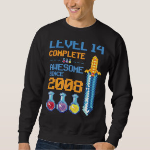 Level 14 Unlocked Video Game 14th Birthday Party R Sweatshirt