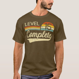 Level 15 Complete  15 year Wedding Anniversary Gif T-Shirt