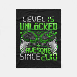 Level 15 Unlocked 15 Year Old Gifts Boys 15th Birt Fleece Blanket