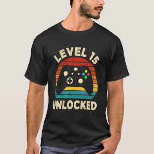 Level 15 Unlocked Video Gamer 15th Birthday 15 T-Shirt