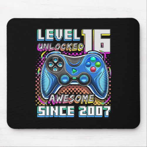 Level 16 Unlocked Awesome 2007 Video Game 16th Bir Mouse Pad