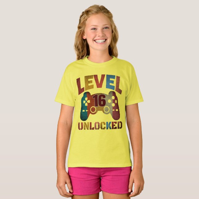 LEVEL 16 UNLOCKED T-Shirt (Front Full)