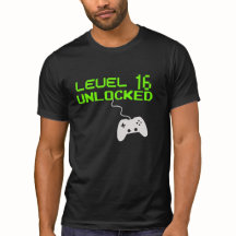 LEVEL 16 UNLOCKED Video Game 16th BIRTHDAY T-Shirt