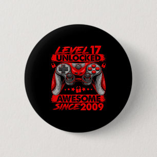 Level 17 Unlocked 17 Year Old Boys 17th Birthday B Button