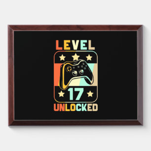 Level 17 Unlocked Award Plaque