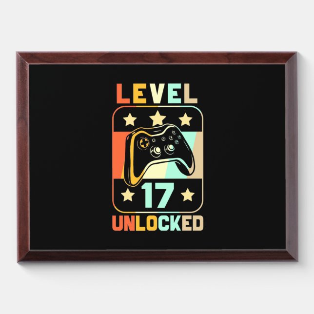 Level 17 Unlocked Award Plaque (Horizontal)
