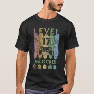 Level 17 Unlocked Video Game Controller Gamer 17Th T-Shirt