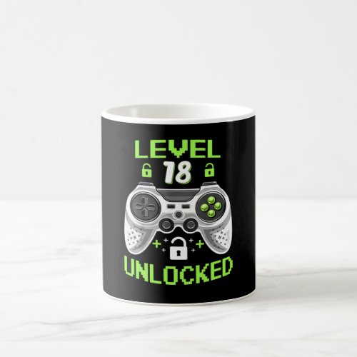 Level 18 Unlocked 18 Years Old Birthday Gift Coffee Mug