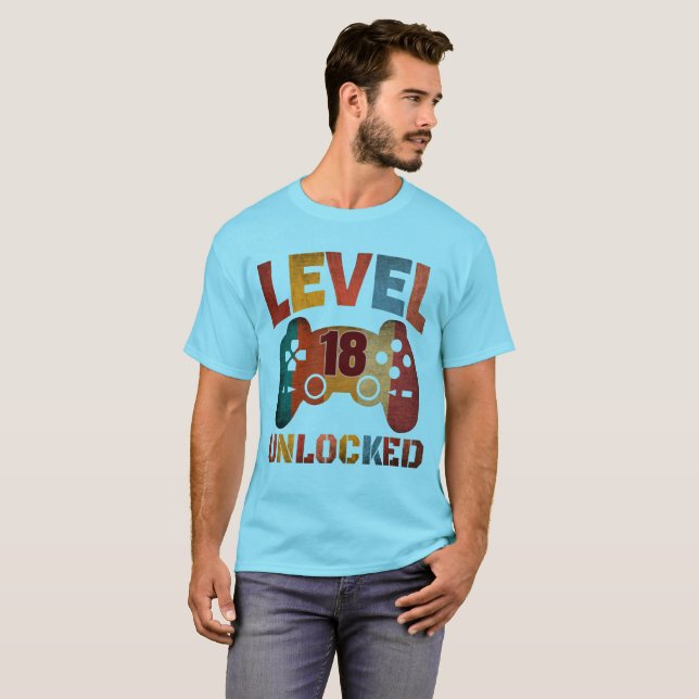 LEVEL 18 UNLOCKED T-Shirt (Front Full)