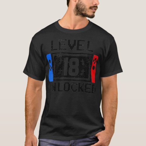 Level 18 Unlocked Video Game 18th Birthday Gift Bo T_Shirt