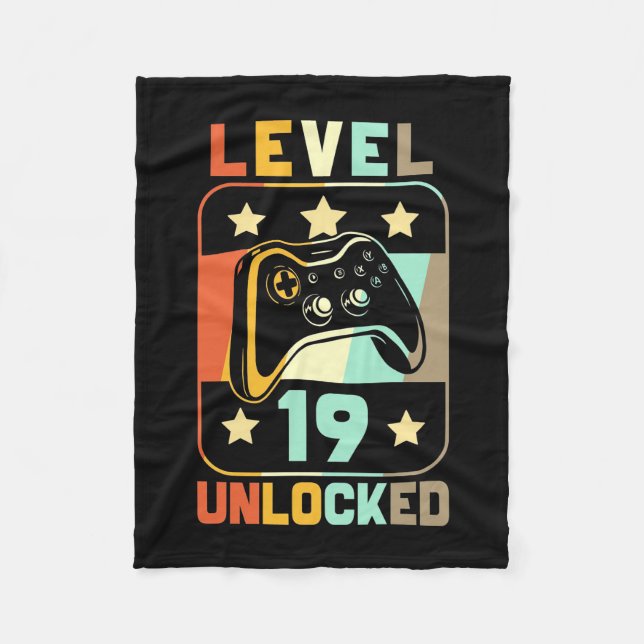 Level 19 Unlocked Fleece Blanket (Front)