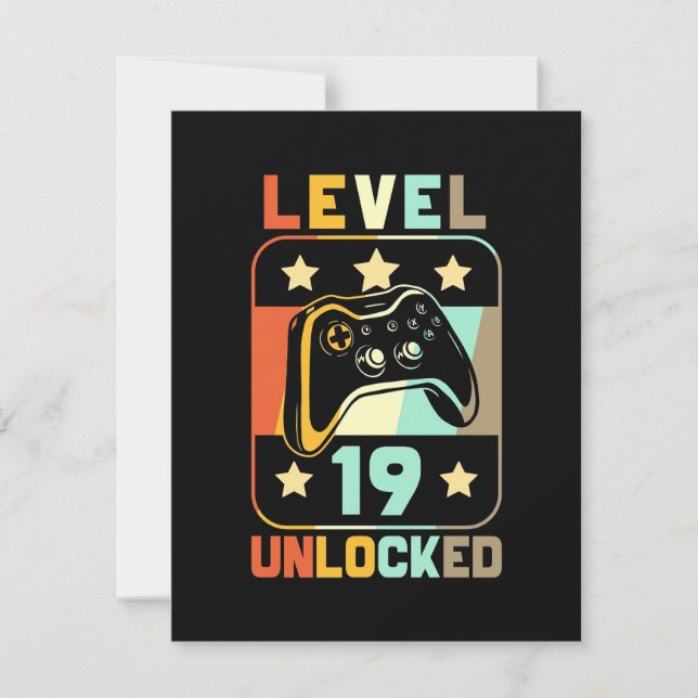 Level 19 Unlocked Thank You Card (Front)