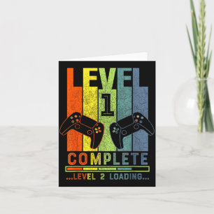 Level 1 Complete Gamer Gift 1 Years Wedding Annive Card