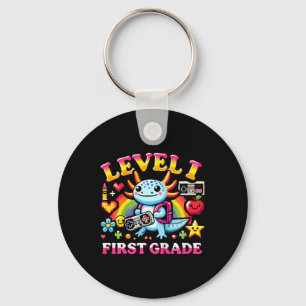 Level 1 First Grade Gamer Axolotl Video Game Ck To Keychain