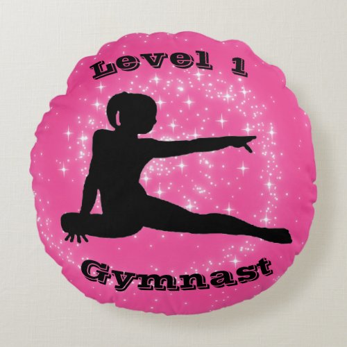 Level 1 Gymnast Round Pillow