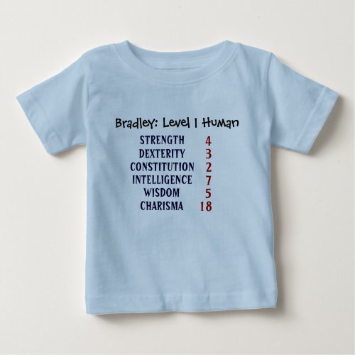 Level 1 Human Personalize Baby T_Shirt
