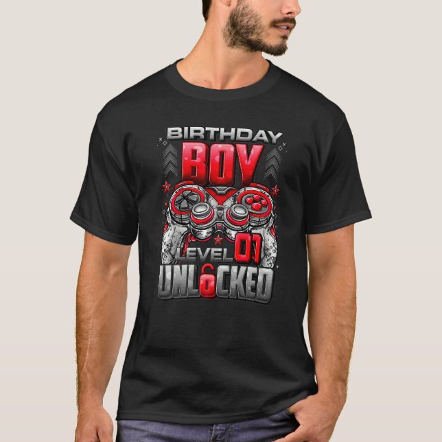 Level 1 Unlocked Awesome Since 2021 1st Birthday G T-Shirt (Front)