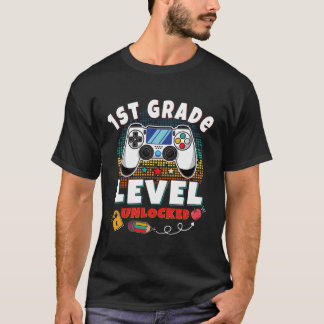 Level 1St Grade Unlocked Back To School First Day T-Shirt