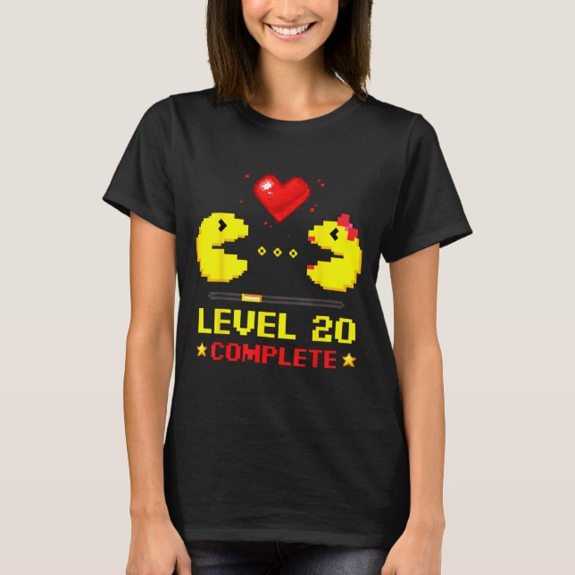 Level 20 Complete Gamers 20th Wedding Anniversary  T-Shirt (Front)