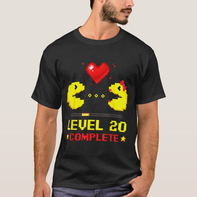 Level 20 Complete Gamers 20th Wedding Anniversary  T-Shirt (Front)