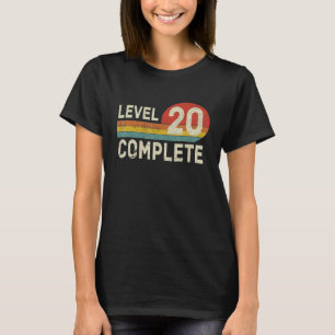 Level 20 Complete Retro Video Gamers Couple 20th A T-Shirt