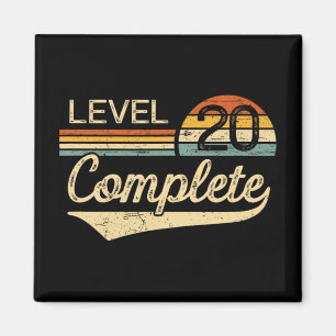 Level 20 Complete Vintage 20th Wedding Anniversary Magnet