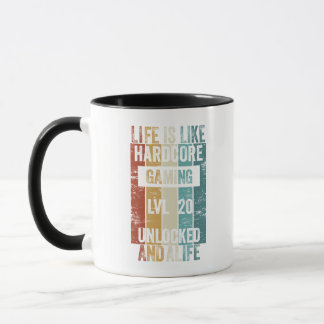 Level 20 Life is like Hardcore Gaming Mug