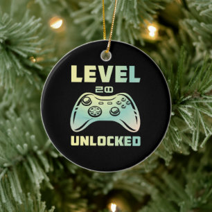 level 20 unlocked ceramic ornament
