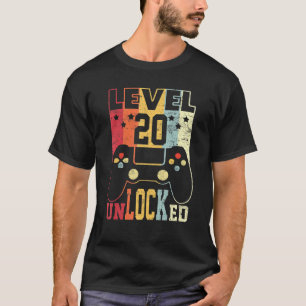 Level 20 Unlocked Shirt 20th Birthday Gifts Video 