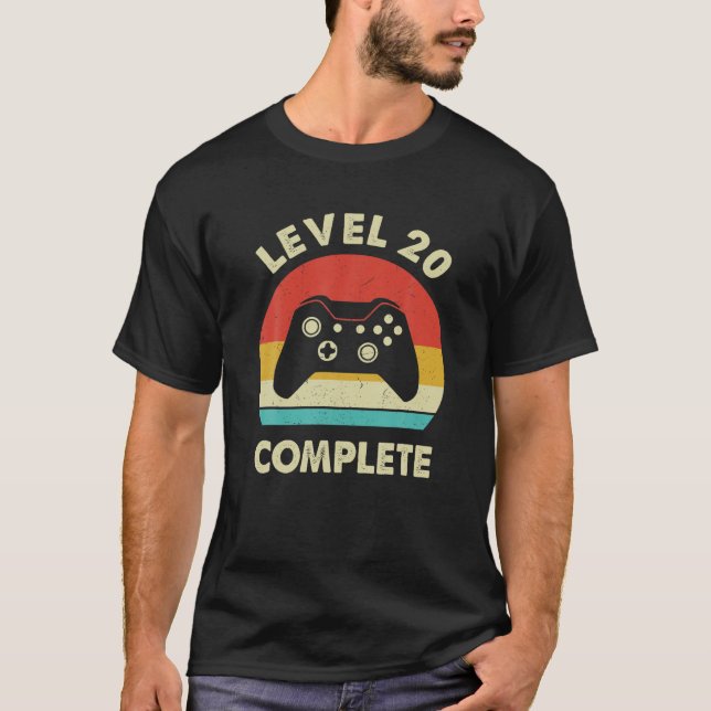 Level 20Th Complete - Retro 20 Year Wedding Annive T-Shirt (Front)