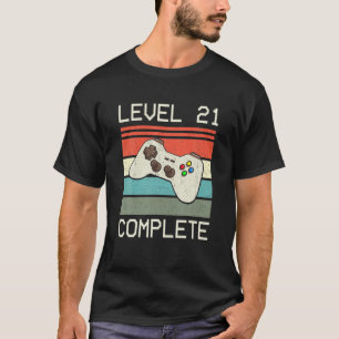 Level 21 Complete Video Gamer - 21St Wedding Anive T-Shirt